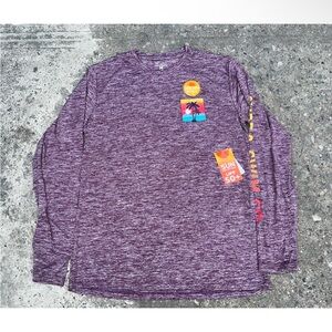 Surf & Swim Co UPF 50+ Long Sleeve Swim Tee Sky And Palms M NWT